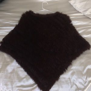 Rabbit fur shawl
